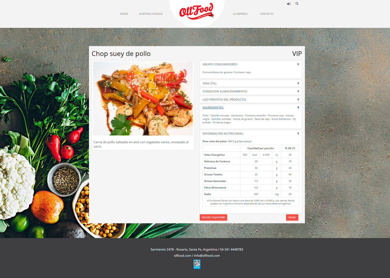 Oll Food Sitio Responsive